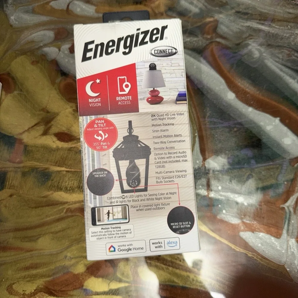 Energizer Smart 5GHz WiFi Indoor Outdoor PTZ Socket Camera 2K‎ HD EOP1-1001